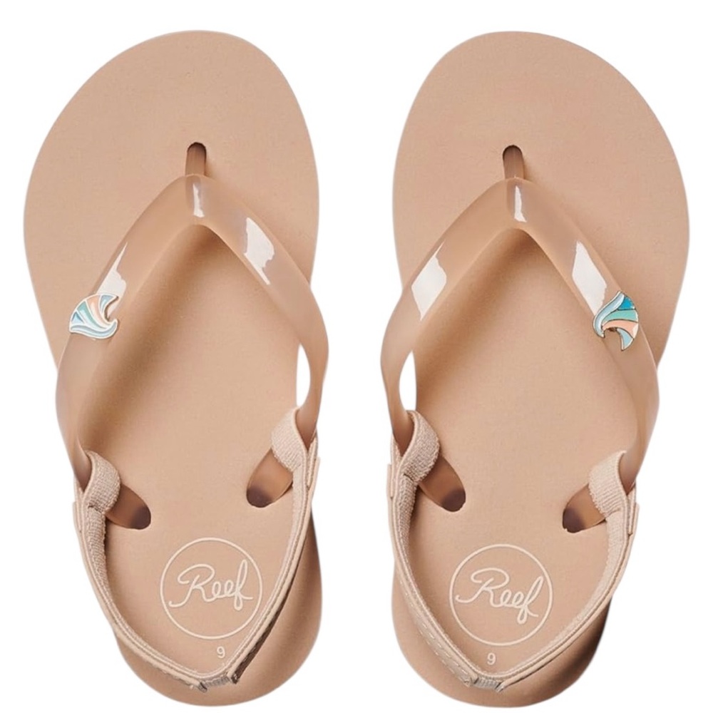 Reef Little Kids Tan Sandals Rhinestone Accents Size 5 Toddler